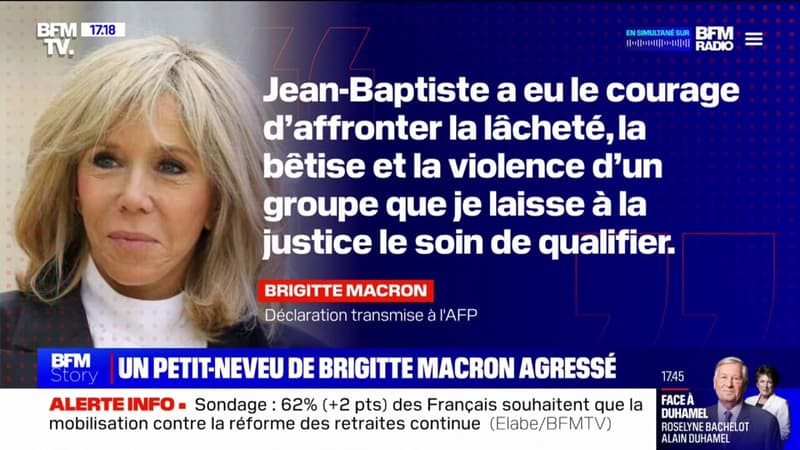 Brigitte Macron sur son petit-neveu agressé: 