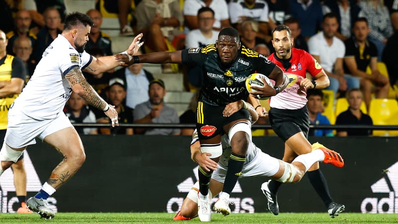 Yoan Tanga lors de la victoire de La Rochelle contre Montpellier, le 3 septembre 2022