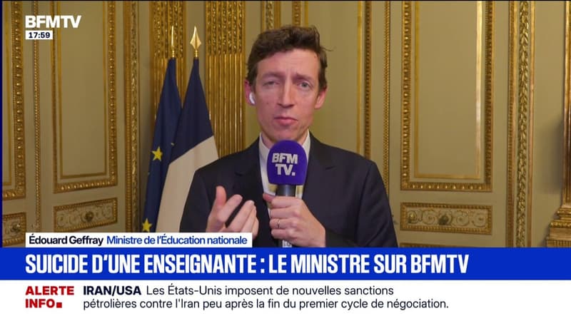 Suicide de Caroline Grandjean: "L'enjeu est d'attraper et de sanctionner" ceux qui se sont "acharnés", affirme Édouard Geffray, ministre de l'Éducation nationale