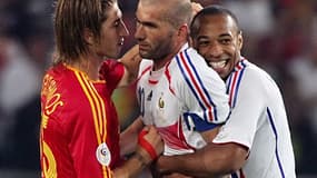 Sergio Ramos, Zidane et Henry en 2006