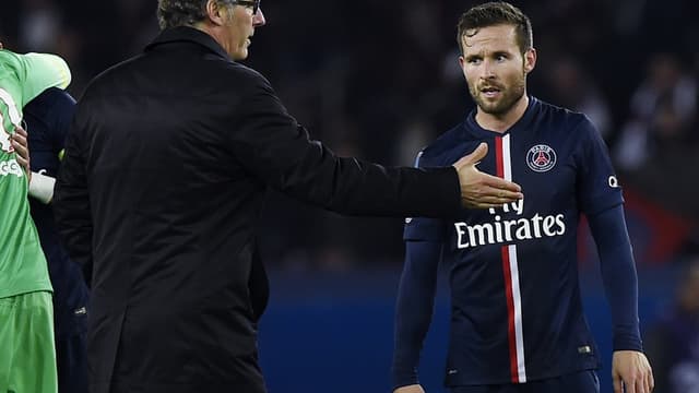 Laurent Blanc et Yohan Cabaye