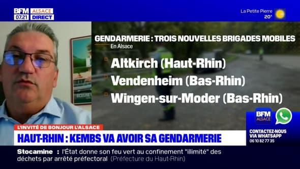 Haut-Rhin: la ville de Kembs va bénéficier d'une nouvelle brigade de gendarmerie