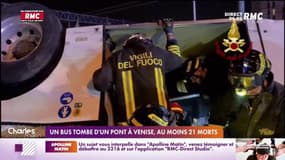 Un bus tombe d'un pont à Venise, au moins 21 morts