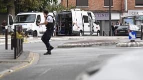 Intervention policière à Villejuif le 6 septembre 2017, après la découverte d'explosifs dans un appartement.