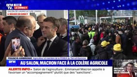 Emmanuel Macron Story 1 : Au salon, Macron face à la colère agricole - 24/02