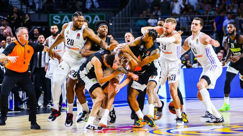 Bagarre entre le Real Madrid et le Partizan Belgrade - Euroligue - Basket