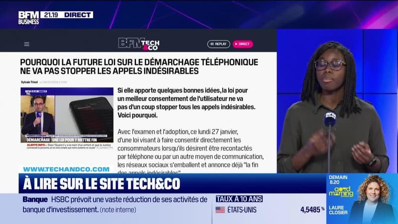 À lire sur le site Tech&Co : Pourquoi la future loi sur le démarchage téléphonique ne va pas stopper les appels indésirables ? par Kesso Diallo - 28/01