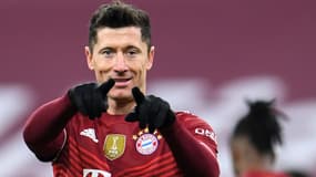 Robert Lewandowski avec le Bayern Munich en décembre 2021