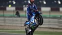 L'Espagnol Alex Rins (Suzuki), meilleur temps des deux premières séances d'essais libres du Grand Prix du Qatar, première manche de la saison de MotoGP, le 4 mars 2022 à Lusail
