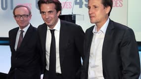 De gauche à droite: Bertrand Méheut, Yannick Bolloré et Rodolphe Belmer. 