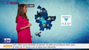 Météo à Lyon ce 10 janvier: de nombreux nuages et des averses, jusqu'à 12°C