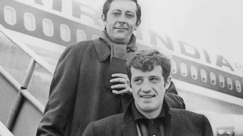 Jean-Paul Belmondo et Jean Rochefort, en janvier 1965