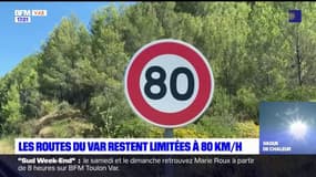 Var: les routes départementales restent limitées à 80 km/h