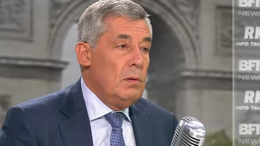 Le député des Yvelines Henri Guaino sur le plateau de BFMTV-RMC, le 14 septembre 2015.
