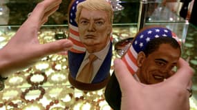 Des poupées russes Donald Trump et Barack Obama à Moscou