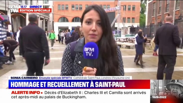 Hommage à Elizabeth II: 2000 personnes arrivent à la cathédrale Saint-Paul de Londres