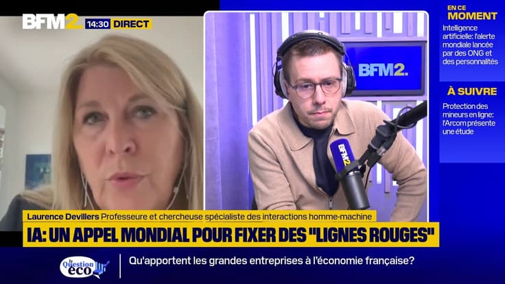 IA: "On n'a pas d'assurance du tout que le fait est vrai", s'alarme la chercheuse Laurence Devillers