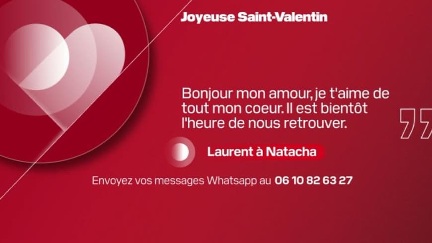 Message de Saint-Valentin, BFM Normandie