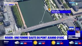 Rouen: une femme saute du pont Jeanne-d'Arc