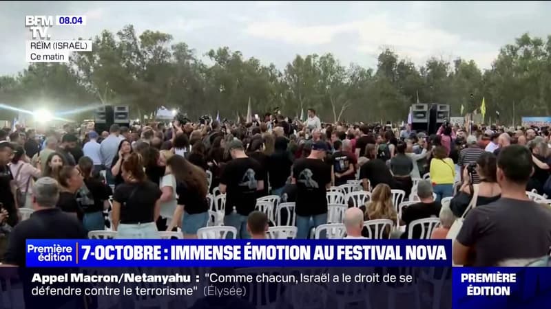 Recueillement, silence... L'hommage poignant des Israéliens un an après l'attaque du 7-octobre à Réïm, lieu du festival de musique Nova