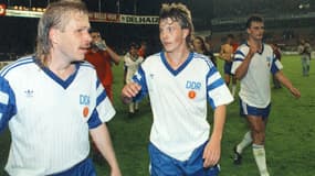 Andreas Wagenhaus lors du dernier match de la RDA en septembre 1990