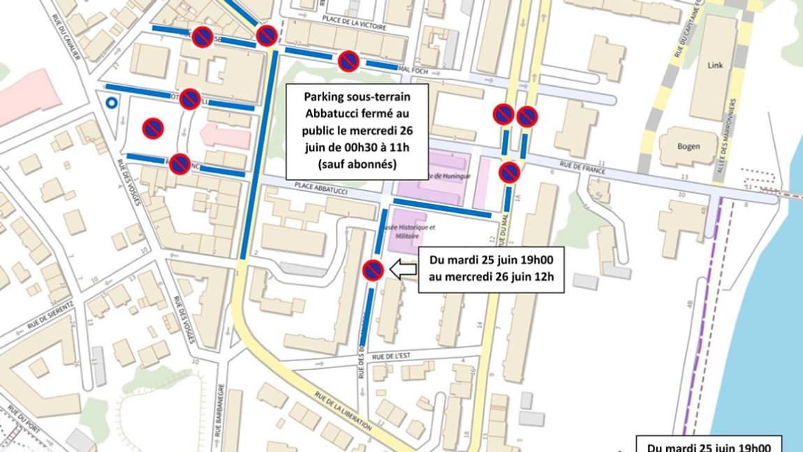 La ville de Huningue a pris des mesures de restriction de la circulation et du stationnement ce mercredi 26 avril pour le passage de la flamme olympique.