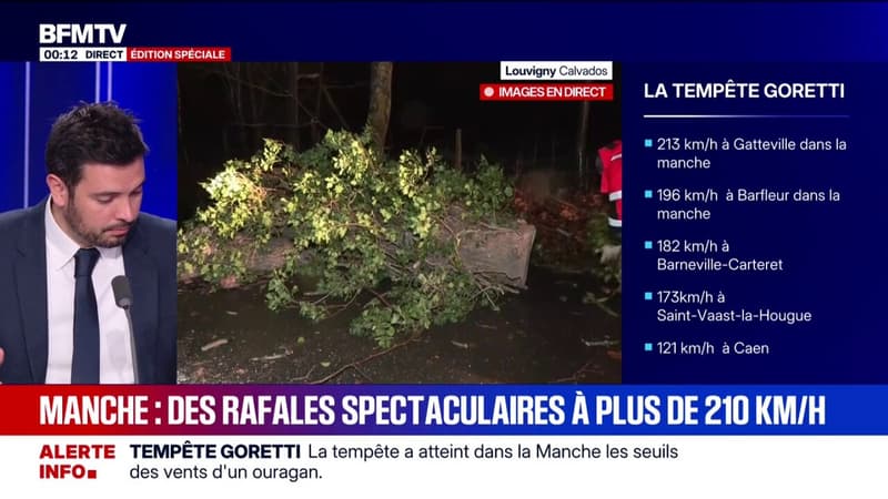 Tempête Goretti: 60 interventions de pompiers sont en cours dans la Manche, en vigilance rouge