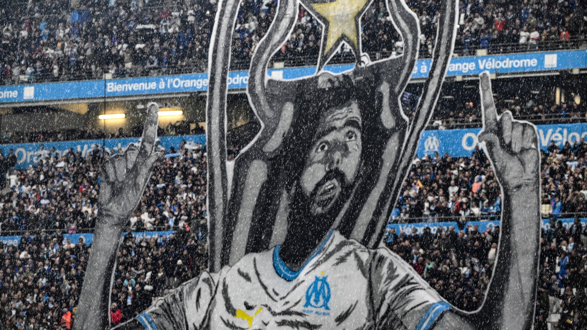 Le tifo des supporters marseillais