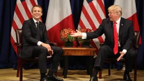 Emmanuel Macron et Donald Trump, le 19 septembre 2017 à New York. 