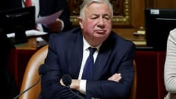 Le président du Sénat Gérard Larcher le 28 février 2024 à la chambre haute à Paris