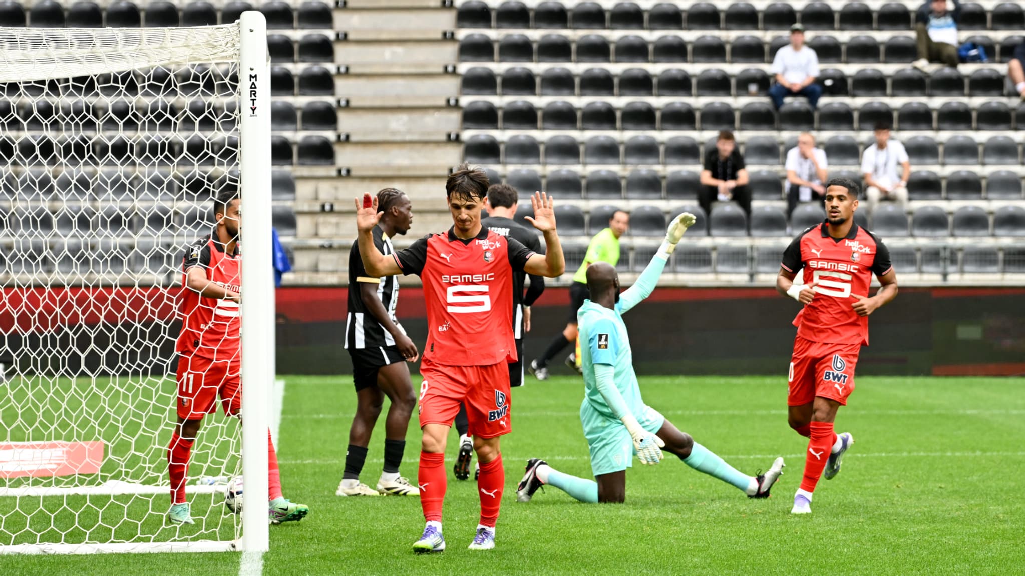 Esteban Lepaul face à Angers, le 31 août 2025. 