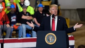 Donald Trump, lors d'un meeting dans l'Ohio le 29 mars 2018. 