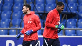 Hugo Lloris et Mike Maignan en mars 2021