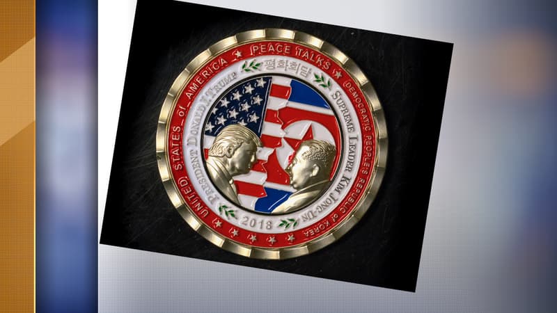 La médaille de la rencontre Trump-Kim.