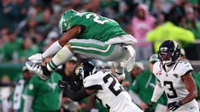 Saquon Barkley avec les Eagles de Philadelphie face à Jacksonville, le 3 novembre 2024.