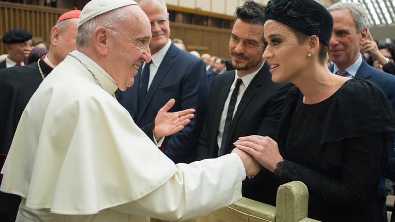 Le Pape François, Orlando Bloom et Katy Perry
