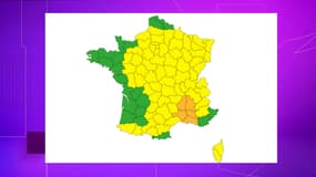 La carte de vigilance orange orages le 14 septembre 2022 à 20h