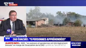 Évacuation de la ferme de la Crémade: "Six fonctionnaires et militaires de la police et de la gendarmerie ont été blessés légèrement" annonce le préfet du Tarn