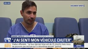 "J'ai senti mon véhicule chuter", un miraculé de la catastrophe de Gênes témoigne sur BFMTV