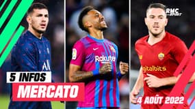 Paredes, Aubamayeang, Veretout... Les 5 infos mercato du 4 août à la mi-journée