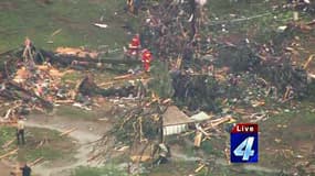 Une tornade s'est abatue sur un groupe de mobil homes, dimanche 19 mai, toujours dans le territoire de l'Oklahoma.