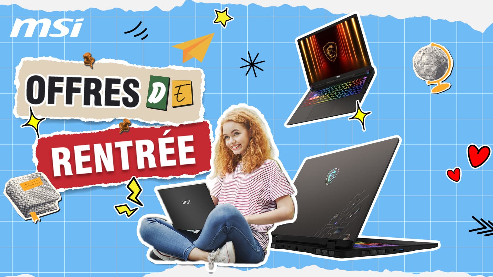 POUR LES BACK TO SCHOOL, CES 2 APPAREILS MSI SONT À DES PRIX TOUT DOUX