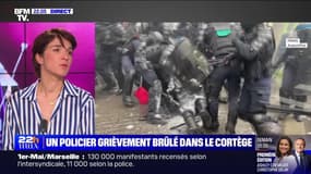 Un policier grièvement brûlé dans le cortège - 01/05