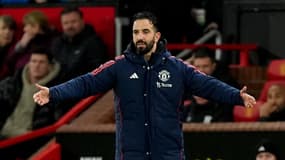 Ruben Amorim lors du match Manchester United-Ipswich (3-2, Premier League), le 26 février 2025