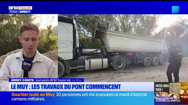 Le Muy: les travaux du pont commencent