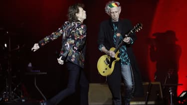 Mick Jagger et Keith Richards en octobre 2017
