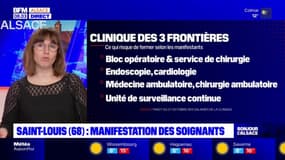 Haut-Rhin: manifestation des soignants à Saint-Louis