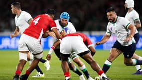 L'Irlande face aux Tonga lors de la Coupe du monde de rugby le 16 septembre 2023
