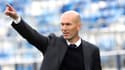 Zinedine Zidane pendant un match du Real Madrid en mai 2021