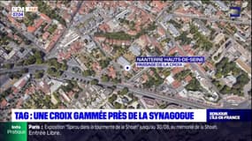 Nanterre: le tag d'une croix gammée découvert près de la synagogue